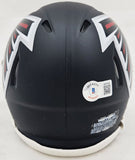 BIJAN ROBINSON AUTOGRAPHED FALCONS BLACK MINI HELMET BECKETT 221146