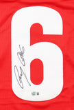 Corey Clement Signed Wisconsin Badgers Jersey (Beckett) Super Bowl LII Champion