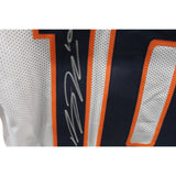 Bo Nix Autographed/Signed Pro Style sz XL White Jersey Beckett Witness 49642