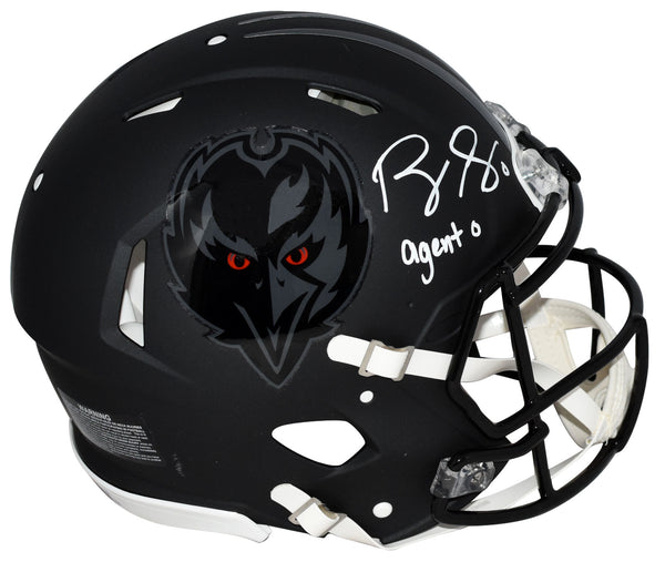 ROQUAN SMITH SIGNED BALTIMORE RAVENS 2026 BLACK AUTHENTIC HELMET W/ AGENT 0