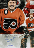 Bernie Parent Signed Philly Flyers 16x20 Photo "NHL Top 100 & HOF 84" (JSA COA)