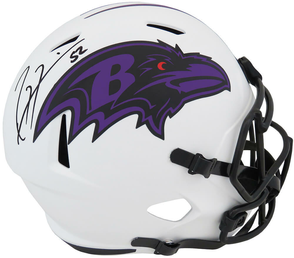 Lewis Riddell Ray Lewis Signed Ravens Lunar Eclipse Riddell F/S Speed Replica Helmet ...