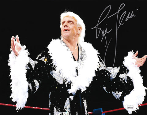 RIC FLAIR AUTOGRAPHED SIGNED 11X14 PHOTO JSA STOCK #203582
