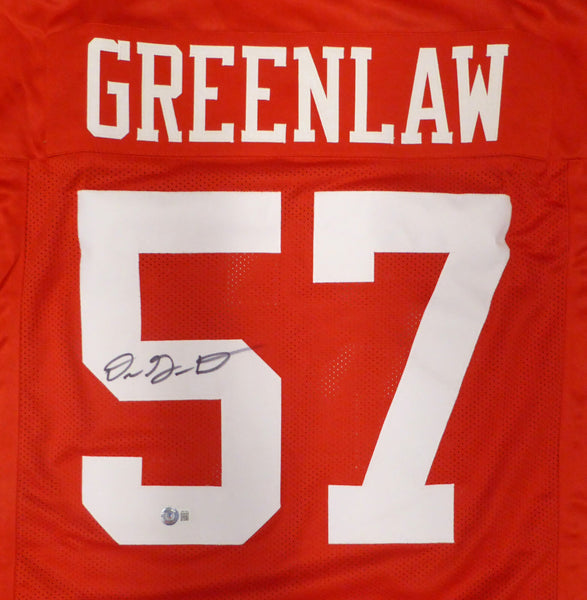 San Francisco 49ers Dre Greenlaw Autographed Red Jersey Beckett BAS QR #W974383