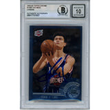 Yao Ming Signed Houston Rockets 2002 Topps Chrome #146B Chinese 10 Beckett 48691