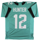 Travis Hunter Authentic Signed Teal Pro Style Jersey Autographed BAS Witnessed
