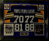 Purple People Eaters Signed Minnesota Vikings 35x43 Framed Purple Jersey Beckett