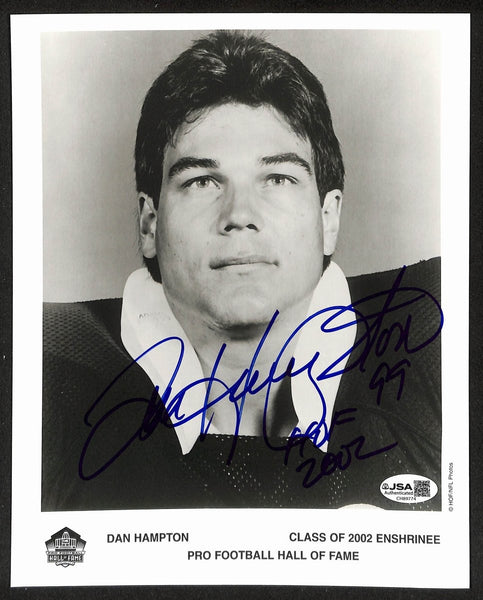 Dan Hampton Official Pro Football HOF Auto/Signed 8x10 Photo JSA BA201957