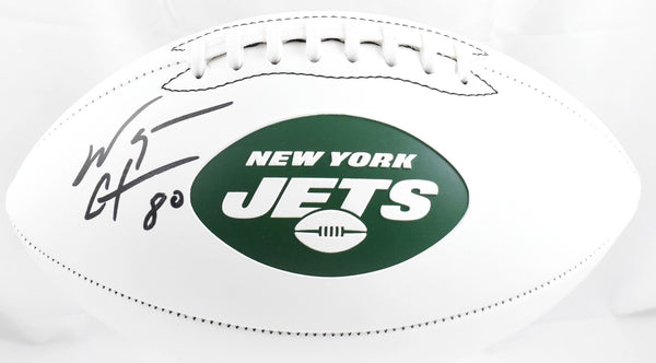 Wayne Chrebet Autographed New York Jets Logo Football- Beckett W Hologram *Black