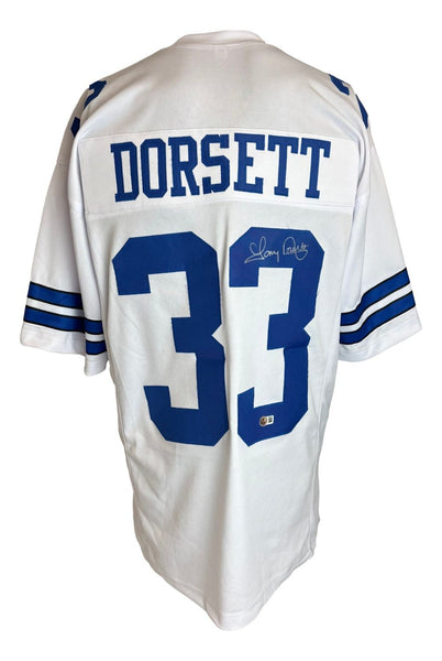 Tony Dorsett Dallas Signed White Football Jersey BAS