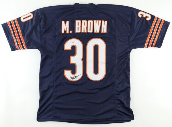 Mike Brown Signed Chicago Bears Jersey (PSA) 2000 2nd Round NFL Pick / Nebraska