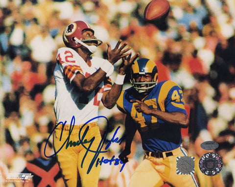 Charley Taylor Signed Washington vs. Rams 8x10 Photo w/HOF'84- (SCHWARTZ COA)