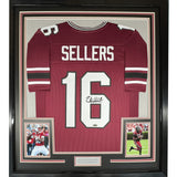 Framed Autographed LaNorris Sellers 35x39 South Carolina Jersey JSA COA