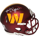 Mark Rypien Autographed Washington Commanders Mini Helmet Beckett 42282