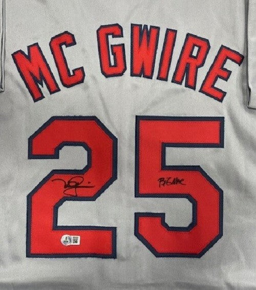 MARK McGWIRE - Cardinals MLB Signed Custom Replica Jersey AUTO w/ BIG MAC - BAS