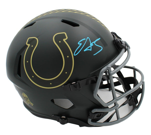 Edgerrin James Signed Indianapolis Colts Speed Full Size STS 4 Helmet