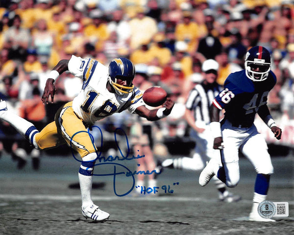 Chargers Charlie Joiner "HOF 96" Authentic Signed 8x10 Horizontal Photo BAS 1
