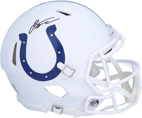 Jonathan Taylor Colts Signed Riddell Speed Flat White Alternate Authentic Helmet