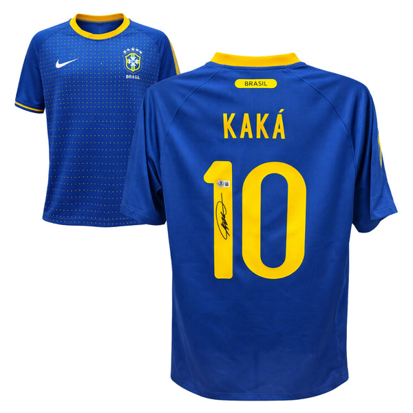 Ricardo Kaka Signed Brazil FC Away Soccer Jersey #10 with Beckett COA