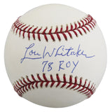 Tigers Lou Whitaker "78 ROY" Authentic Signed OML Baseball Autographed BAS