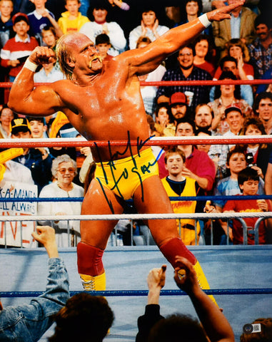 Hulk Hogan Autographed 16x20 Flex Photo -Beckett Hologram *Blue *Middle