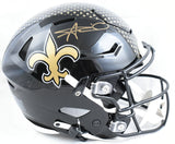 Alvin Kamara Autographed Saints F/S Alt 22 Speed Flex Helmet-Beckett W Hologram
