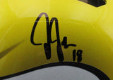 Justin Jefferson Signed Full Size Flash Authentic Helmet Vikings Beckett