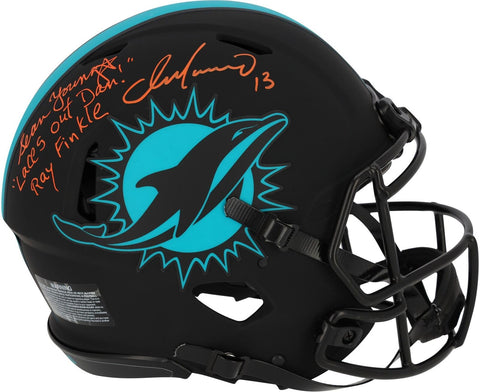 Dan Marino & Sean Young Ace Ventura Signed Dolphins Authentic Helmet w/Inscs