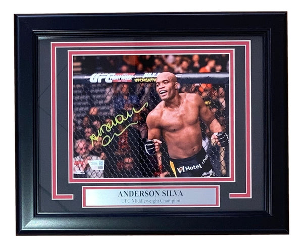 Anderson Silva Signed Framed 8x10 UFC Photo Fanatics