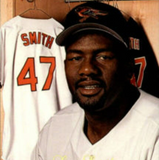 Lee Smith Signed N.L. Baseball (Beckett) Cubs, Cardinals, Red Sox, Yankees, Reds