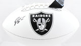 Geno Smith Autographed Las Vegas Raiders Logo Football - Beckett W Hologram