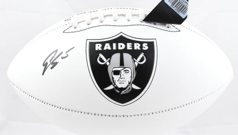 Geno Smith Autographed Las Vegas Raiders Logo Football - Beckett W Hologram