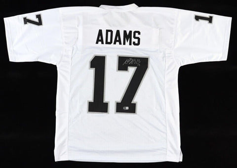 Davante Adams Signed Las Vegas Raiders White Jersey Beckett /5xPro Bowl Receiver