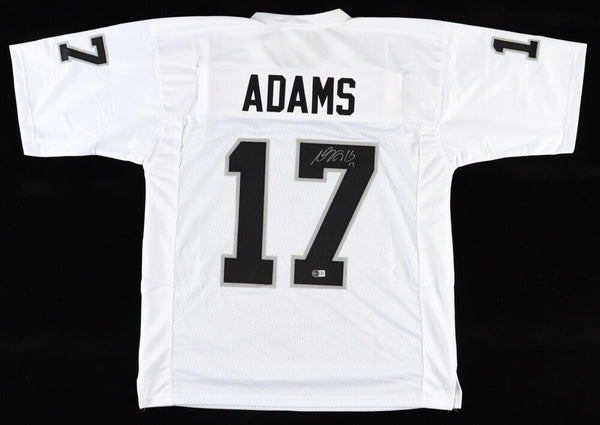 Davante Adams Signed Las Vegas Raiders White Jersey Beckett /5xPro Bowl Receiver