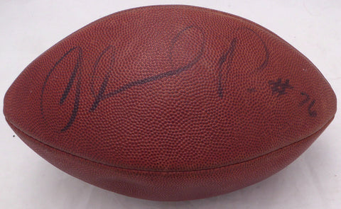 Orlando Pace Autographed NFL Leather Football Rams (Flat) Beckett #BH014818