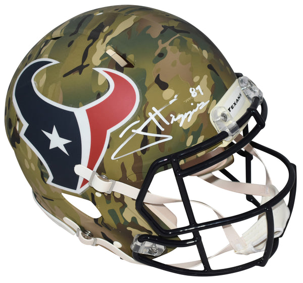 JAYDEN HIGGINS SIGNED HOUSTON TEXANS CAMO AUTHENTIC SPEED HELMET BECKETT