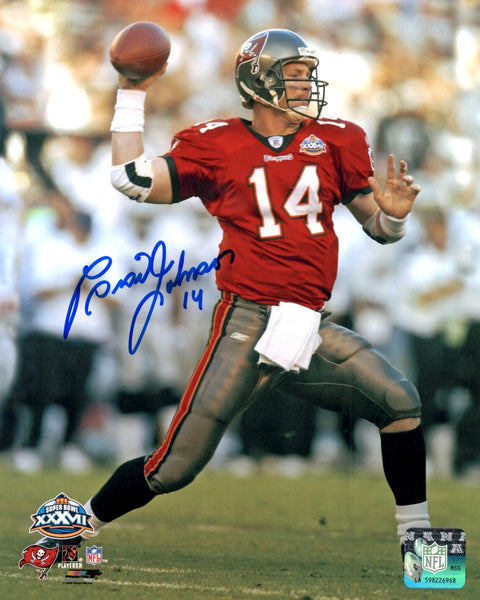 Buccaneers BRAD JOHNSON #14 Signed 8x10 Photo #1 AUTO - SB XXXVII Champ