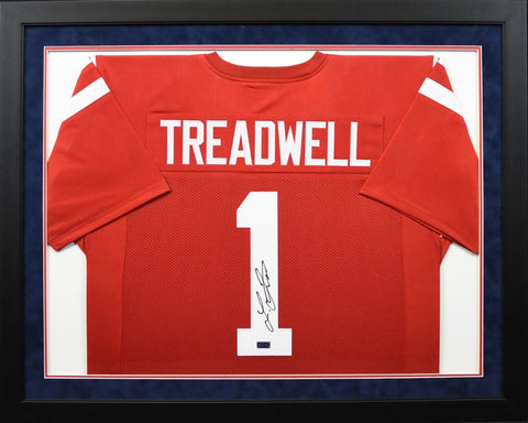 LAQUON TREADWELL AUTOGRAPHED OLE MISS REBELS #1 RED FRAMED JERSEY COA