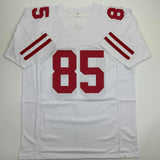 Autographed/Signed George Kittle San Francisco White Jersey Beckett BAS COA