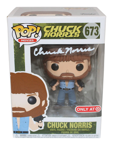 Chuck Norris Autographed/Signed Invasion USA Funko Pop! #673 JSA 39117