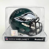 Autographed/Signed Darius Slay Jr. Eagles Mini Football Helmet Beckett BAS COA