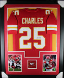 JAMAAL CHARLES (Chiefs red TOWER) Signed Autographed Framed Jersey Beckett