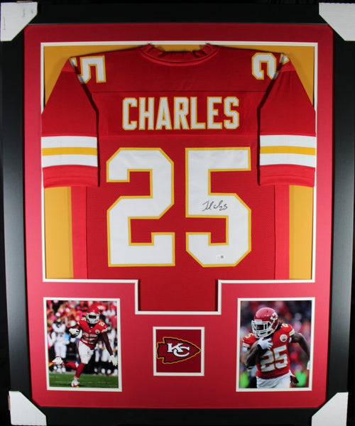 JAMAAL CHARLES (Chiefs red TOWER) Signed Autographed Framed Jersey Beckett