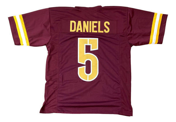 Jayden Daniels Washington Burgundy Football Jersey