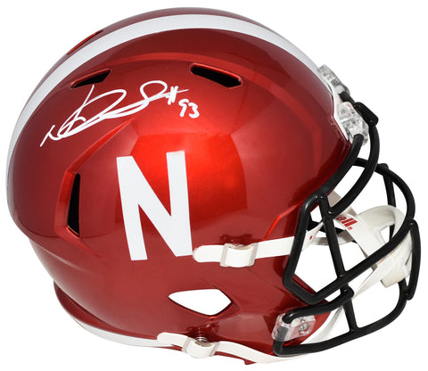 NDAMUKONG SUH SIGNED NEBRASKA CORNHUSKERS FLASH FULL SIZE SPEED HELMET BECKETT