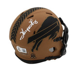 Thurman Thomas Signed Buffalo Bills Speed Salute to Service 2 Mini Helmet