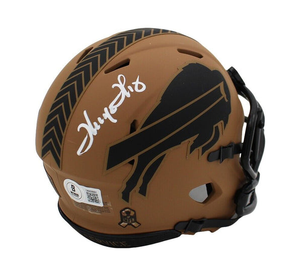 Thurman Thomas Signed Buffalo Bills Speed Salute to Service 2 Mini Helmet