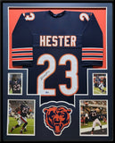 FRAMED CHICAGO BEARS DEVIN HESTER AUTOGRAPHED SIGNED JERSEY BECKETT HOLO