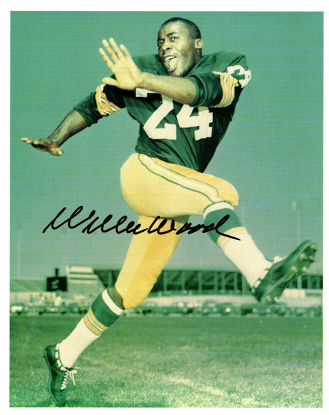Packers Hall of Famer WILLIE WOOD (d) Signed 8x10 photo #2 AUTO - SB I & II chmp