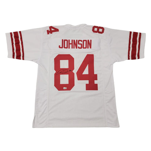 Theo Johnson Autographed New York Giants Pro Style White Jersey Beckett
